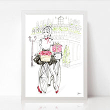 Load image into Gallery viewer, Bicycle Girl / NEW Art Print
