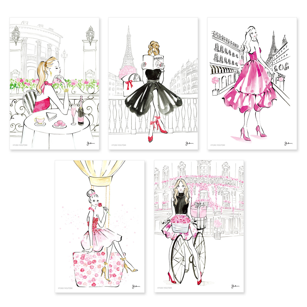 Post Card / Set of 5 -Paris Collections